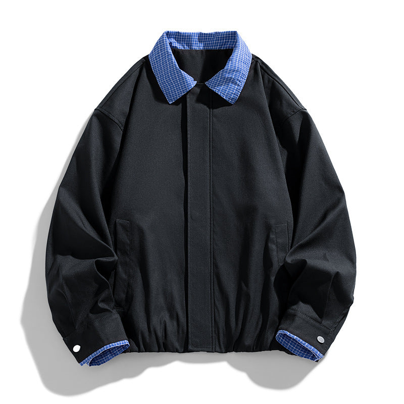 Damen Modische Blousonjacke mit Karo-Kragen Echo Archiv