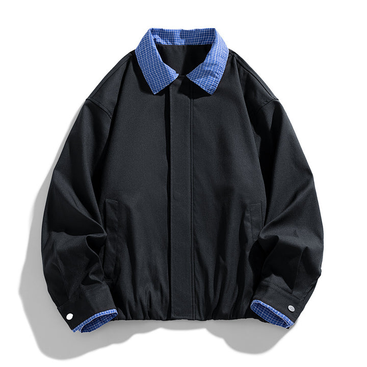 Damen Modische Blousonjacke mit Karo-Kragen Echo Archiv
