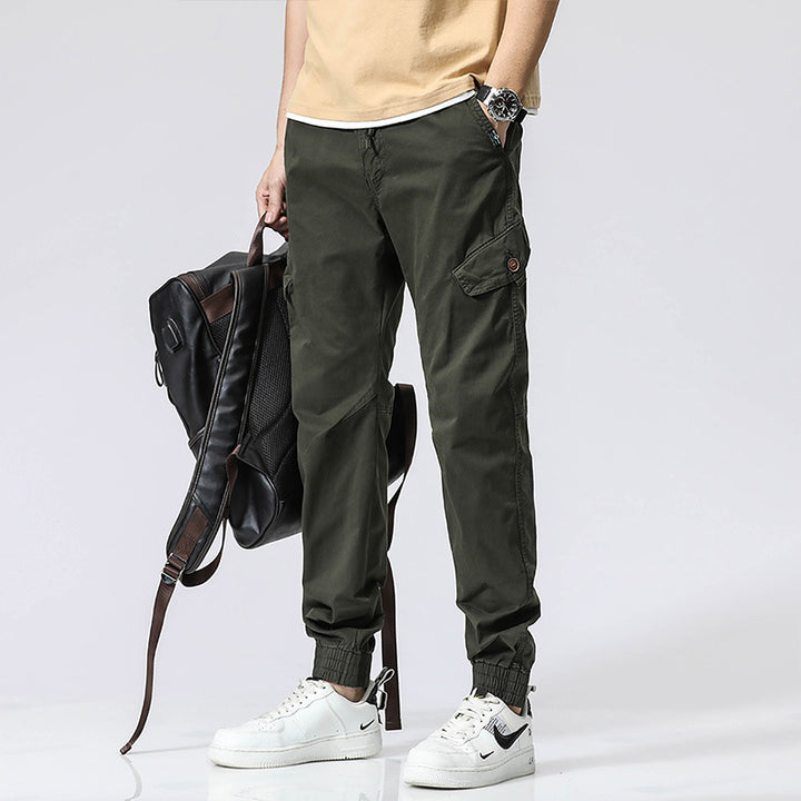 Herren Military-Influenced Cargo-Jogger mit elastischem Komfortbund und Kontrast-Zipper Echo Archiv