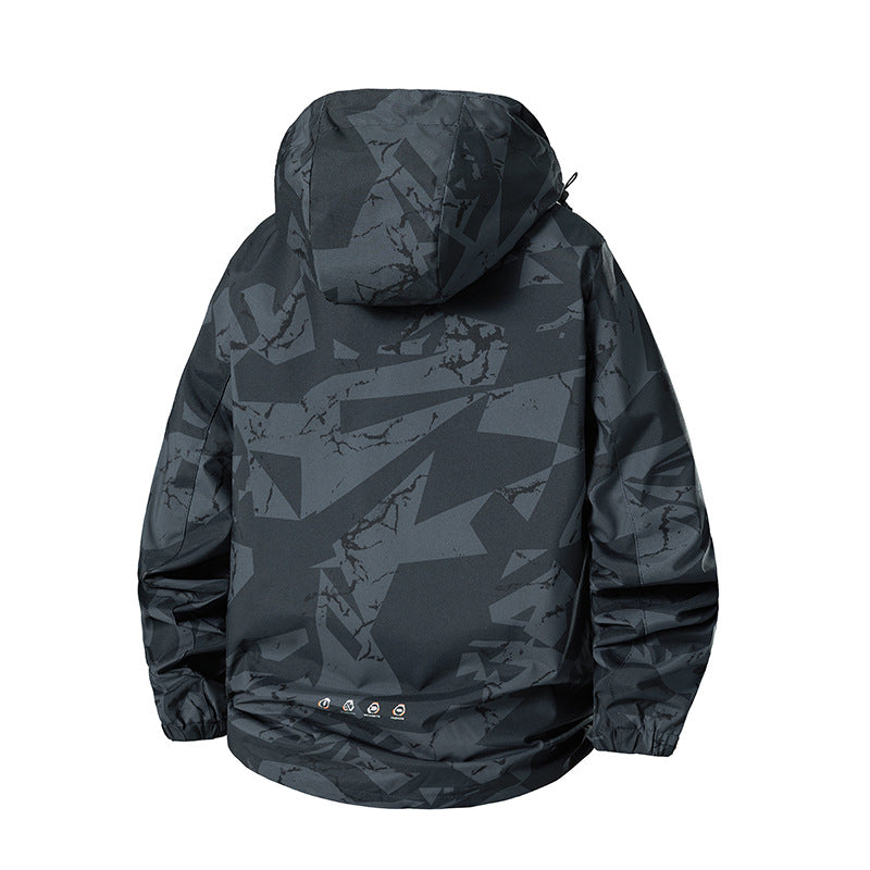 Herren Leichte Funktionsjacke mit Kapuze Echo Archiv