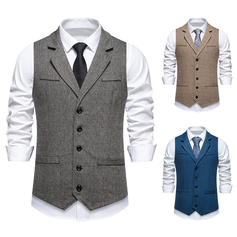 Herren elegante Weste mit geometrischem Muster Echoarchiv
