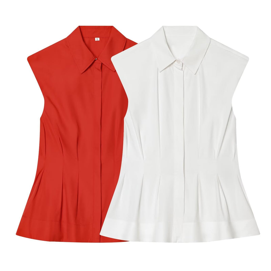 Damen ärmellose Bluse mit modernem Schnitt Echo Archiv