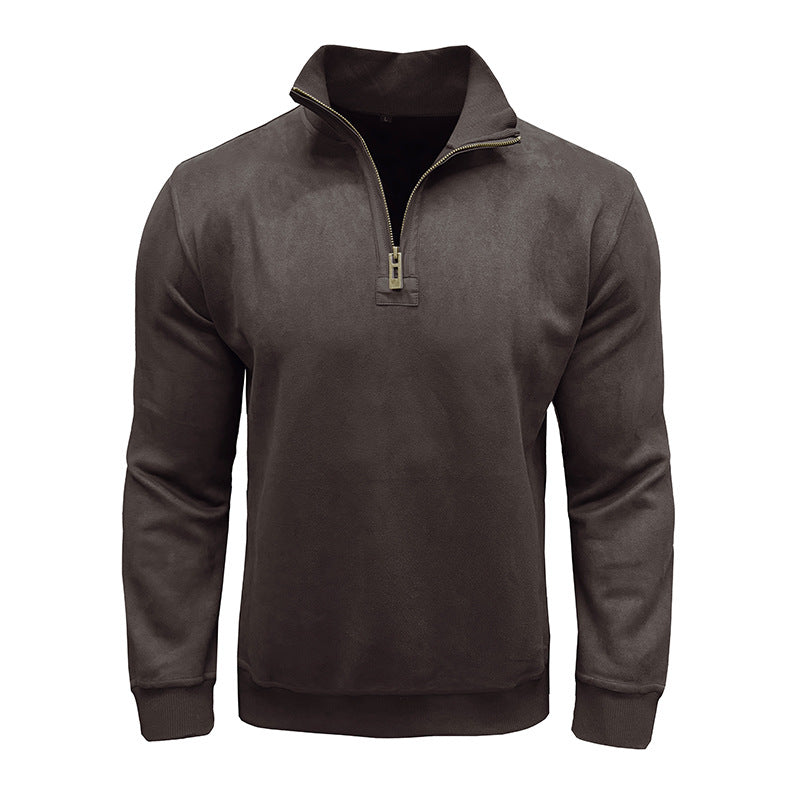 Herren Fleece Pullover mit Stehkragen Echoarchiv