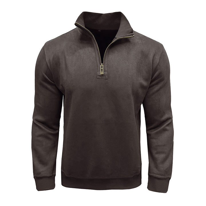 Herren Fleece Pullover mit Stehkragen Echoarchiv