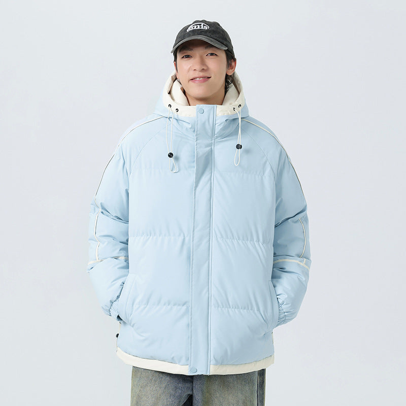 Herren modische Kapuzenjacke mit hochwertiger Füllung und funktionalen Taschen Echoarchiv
