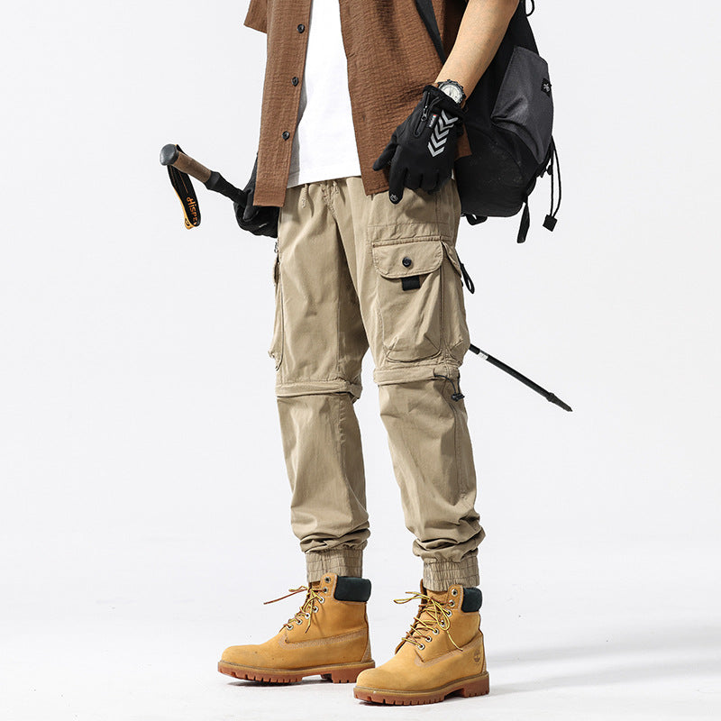 Herren funktionale Cargo-Hose mit verstellbarem Bund und Mehrzwecktaschen Echoarchiv