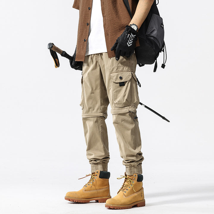 Herren funktionale Cargo-Hose mit verstellbarem Bund und Mehrzwecktaschen Echoarchiv