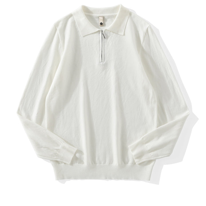 Herren Moderner Pullover mit Stehkragen und Reißverschluss Echoarchiv