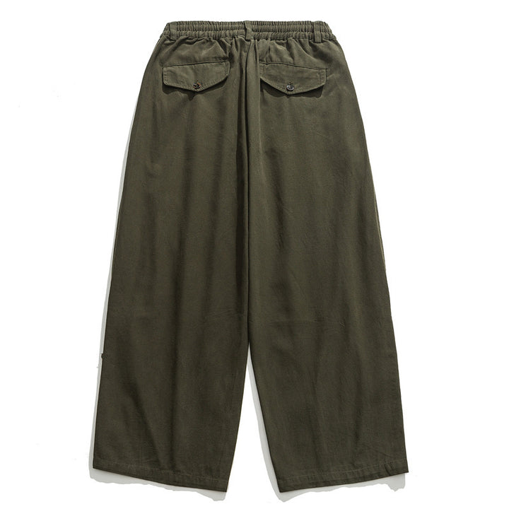 Damen Culotte-Hose im Paperbag-Stil mit elastischem Bund, Teilungsnähten und weitem Bein Echo Archiv