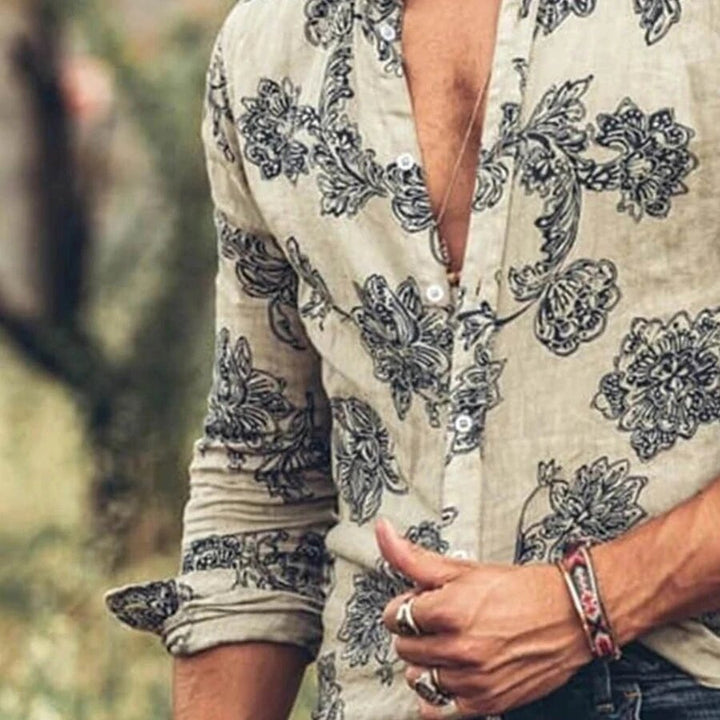 Herren elegante Baumwollhemd Echoarchiv