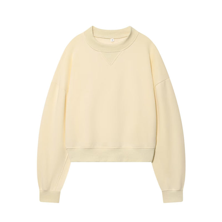 Damen Oversized kurzgeschnittenes Sweatshirt mit geripptem Halsausschnitt Echo Archiv