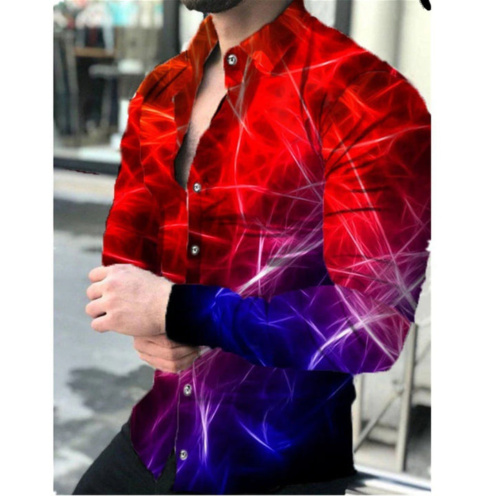Herren Langarmhemd mit modernem Technologie-Design Echoarchiv