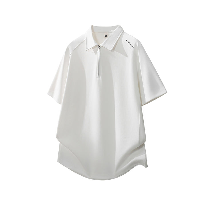 Herren Oversize-Halbzip-Polo mit technischem Jersey und verlängertem Rückensaum Echo Archiv