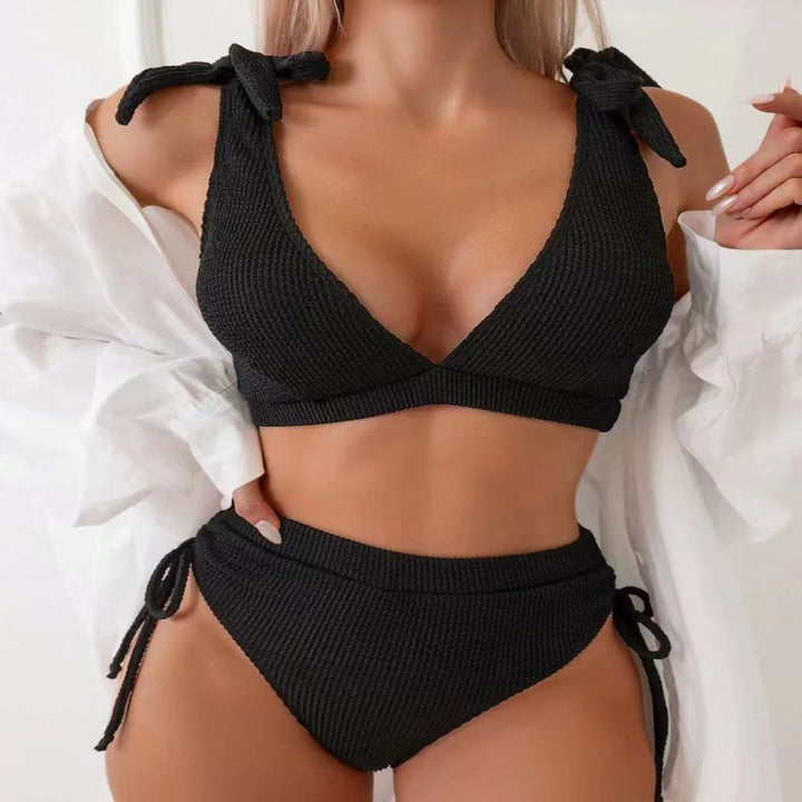 Damen Triangel-Bikini mit verstellbaren Trägern und hohem Bund Echo Archiv