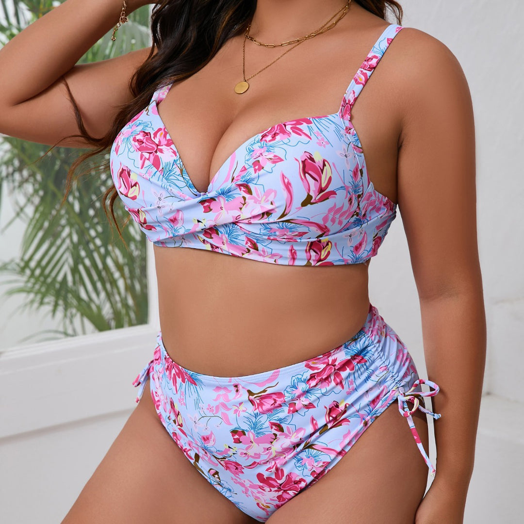 Damen Triangel-Bikini-Set mit rüschenbedecktem Höschen Echo Archiv