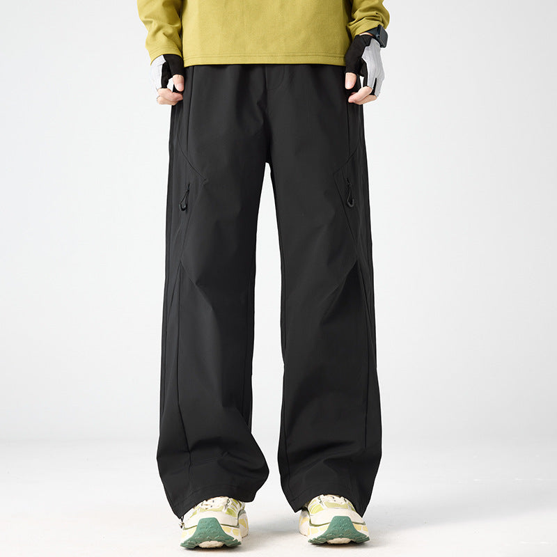 Herren Weite technische Cargo-Hose mit Utility-Taschen und elastischem Bund Echoarchiv