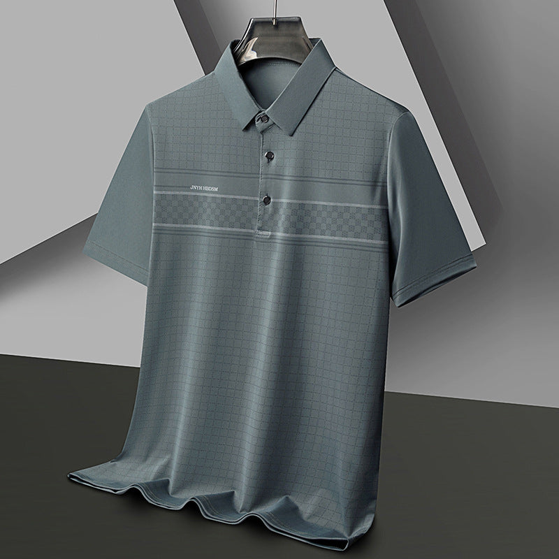 Herren Poloshirt mit atmungsaktivem Piqué-Design und stilvollen Kontraststreifen Echoarchiv
