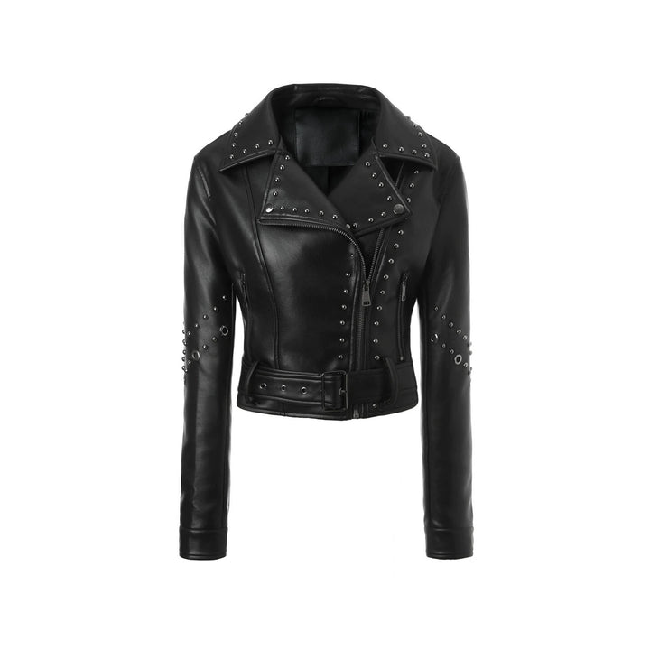 Damen Elegante Slim-Fit Kunstlederjacke Echo Archiv