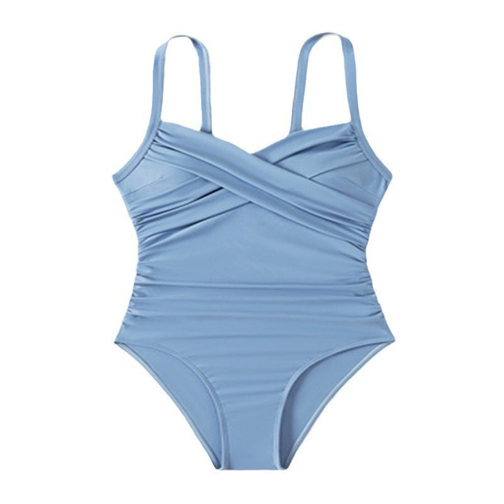 Damen Eleganter Einteiler Badeanzug mit Wickeldesign Echo Archiv