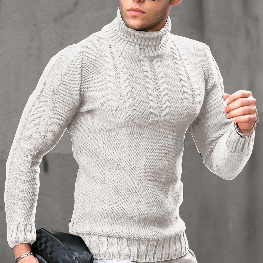 Herren Strickpullover mit hochstehendem Kragen Echoarchiv