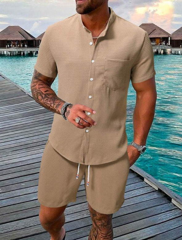 Herren Freizeithemd und Shorts Set Echoarchiv