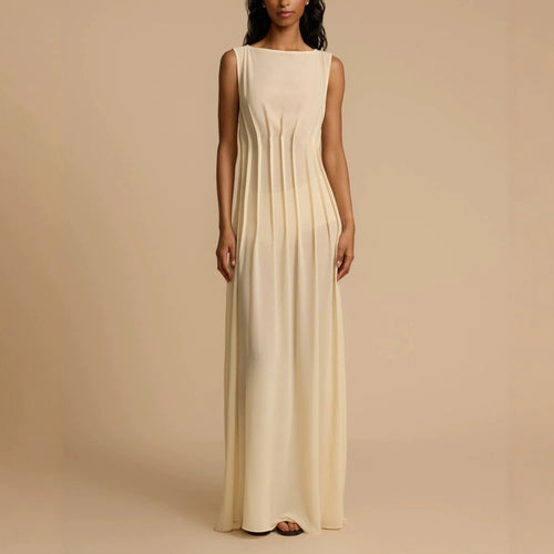 Damen Langes Abendkleid mit raffinierten Falten Echo Archiv