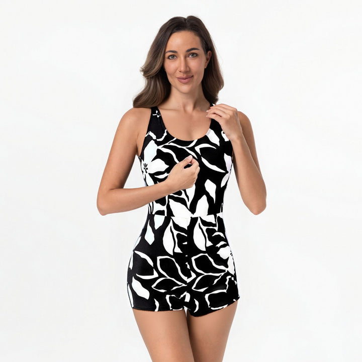 Damen Sportlicher Einteiler mit floralem Design Echo Archiv