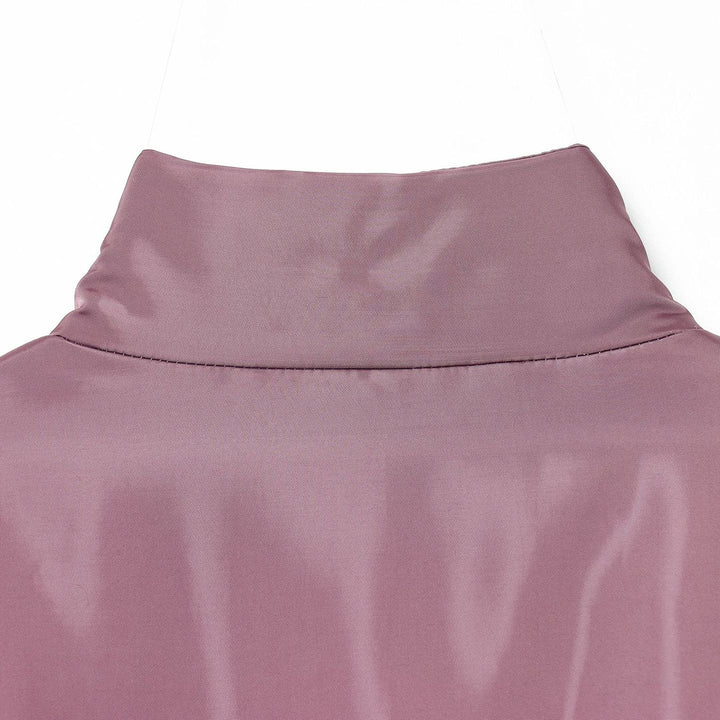 Damen Kurze gesteppte Cropped-Übergangsjacke mit Stehkragen, wattierter Fütterung und elastischem Saum Echoarchiv