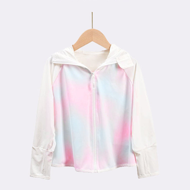 Mädchen funktionale UV-Schutzjacke mit Kapuze Echo Archiv