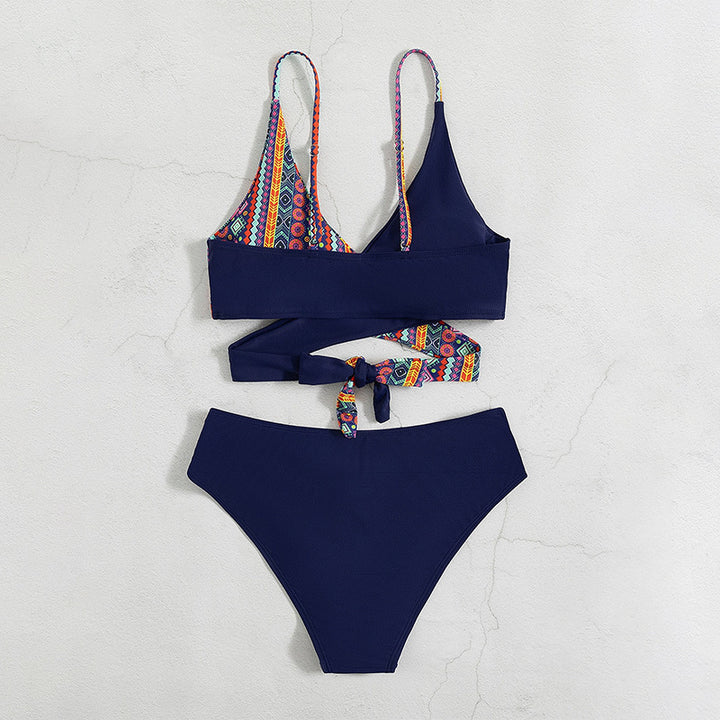 Damen Triangel-Bikini-Set mit exotischem Mustermix Echo Archiv