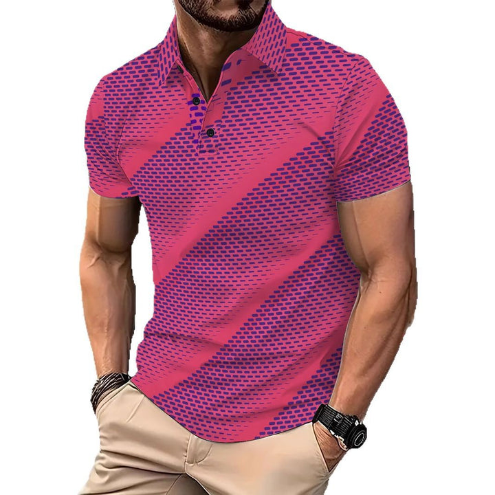 Herren Poloshirt mit grafischem Strukturdesign Echoarchiv