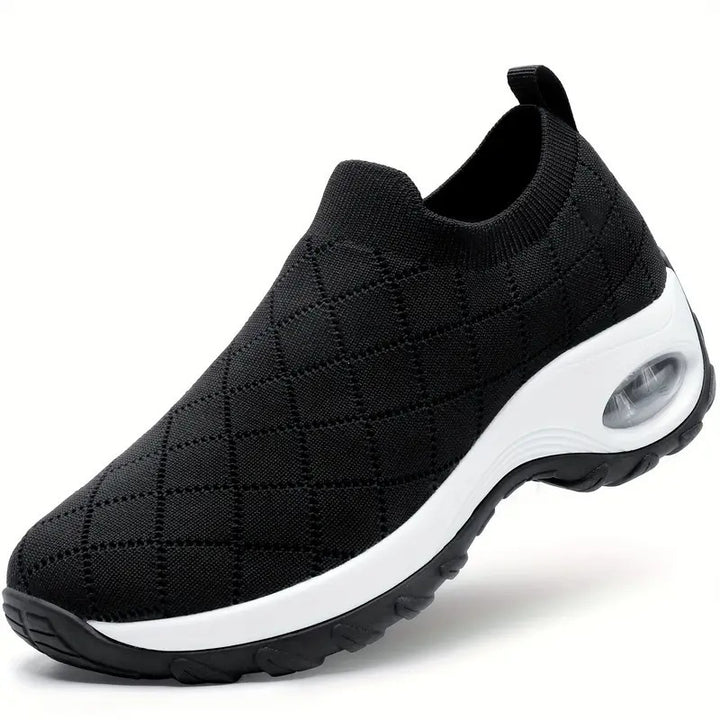 Damen Slip-On Strick-Sneaker mit Luftkissen und dämpfender Plateausohle Echoarchiv