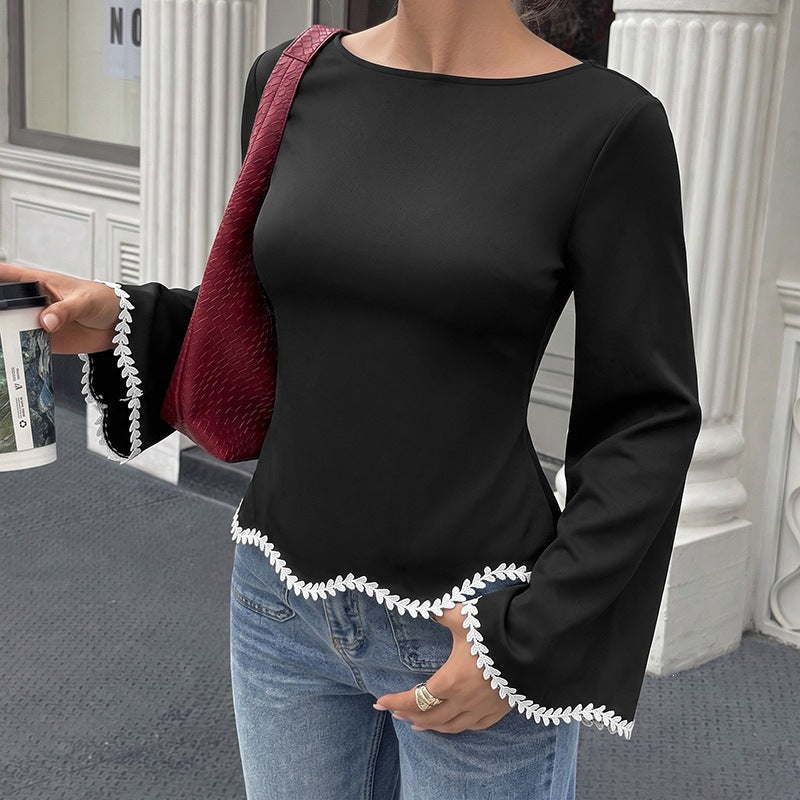 Damen Elegantes Oberteil mit Spitzendetails Echo Archiv