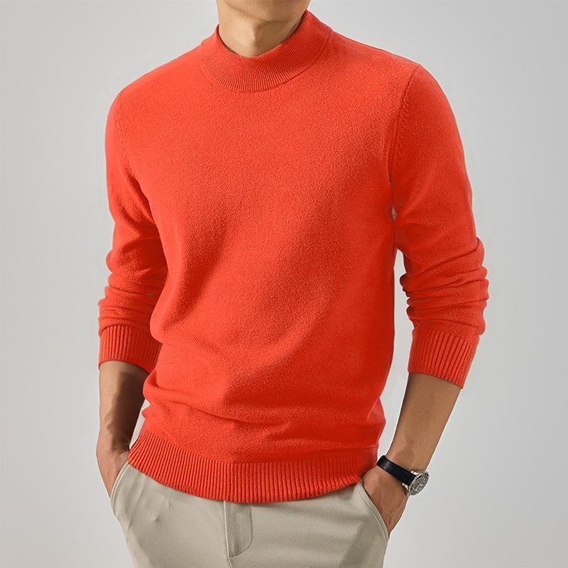 Herren Kurzer Rollkragen-Feinstrickpullover mit schmaler Silhouette Echo Archiv