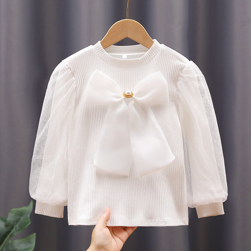 Damen Bluse mit Puffärmeln und Schleife Echo Archiv