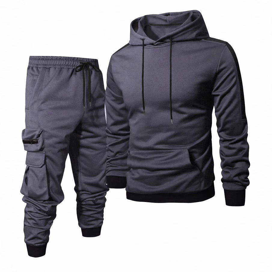Herren Komfortables Hoodie- und Jogginghosen-Set mit praktischen Taschen Echoarchiv