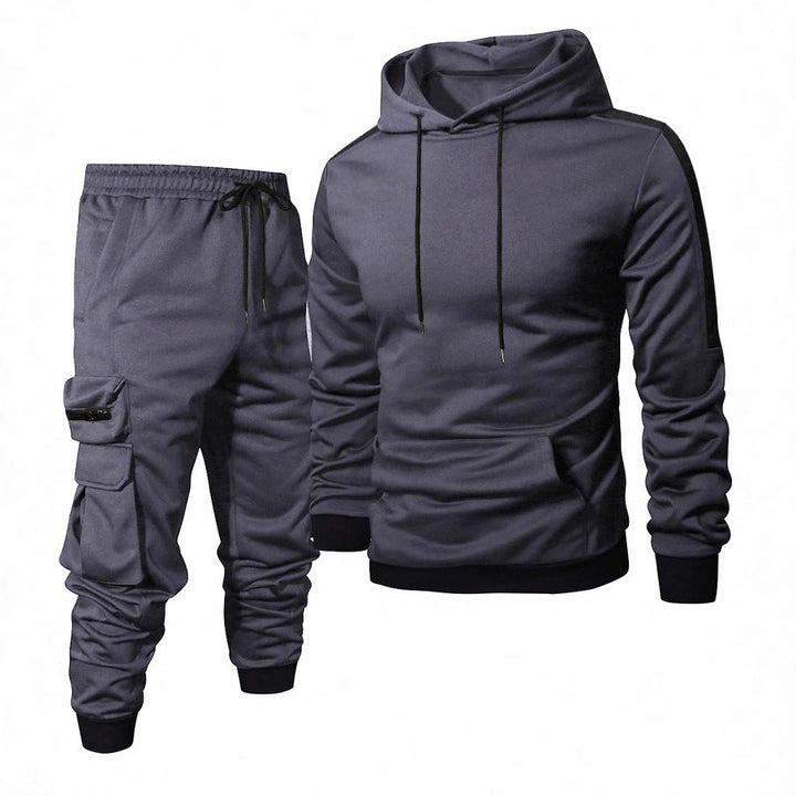 Herren Komfortables Hoodie- und Jogginghosen-Set mit praktischen Taschen Echoarchiv