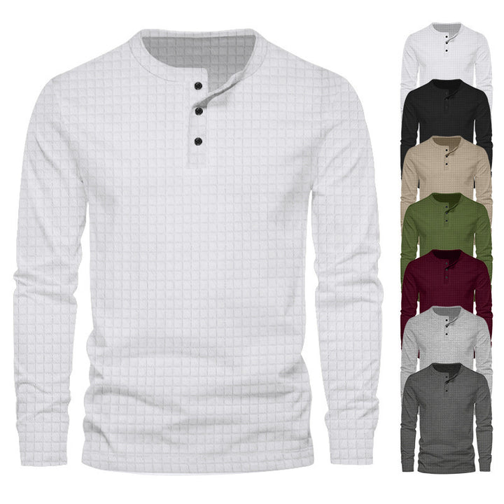 Herren Langarmshirt mit strukturiertem Design Echoarchiv