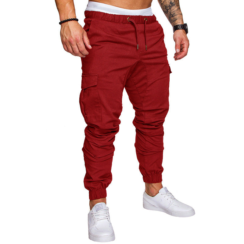 Herren Tapered Cargo-Jogger mit elastischem Bund, Kordelzug und Beuteltaschen Echo Archiv