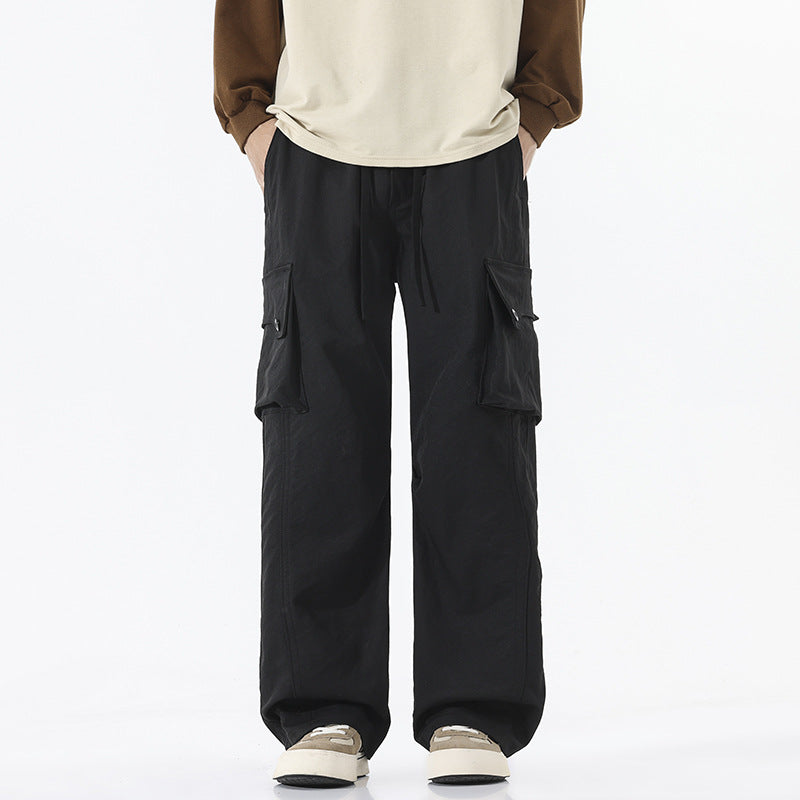 Herren Weite Twill-Cargohose mit Kordelbund und großen Patten-Taschen Echo Archiv