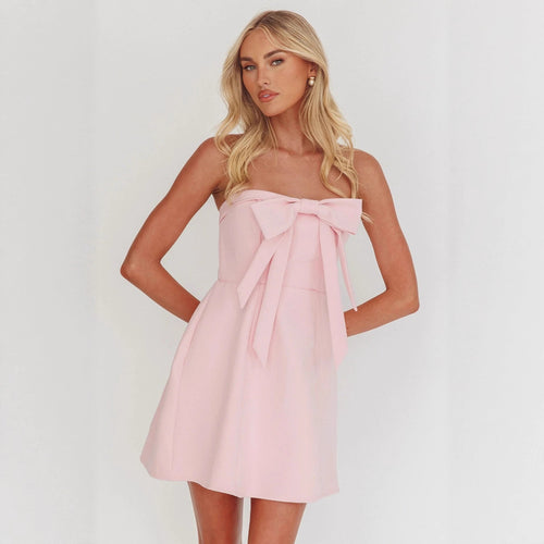 Damen Charmantes Mini-Kleid mit raffiniertem Schleifen-Detail Echo Archiv