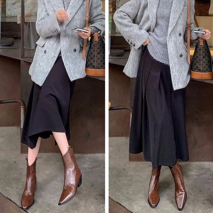 Damen Elegante Stiefeletten mit schickem Riemen – Varelle
