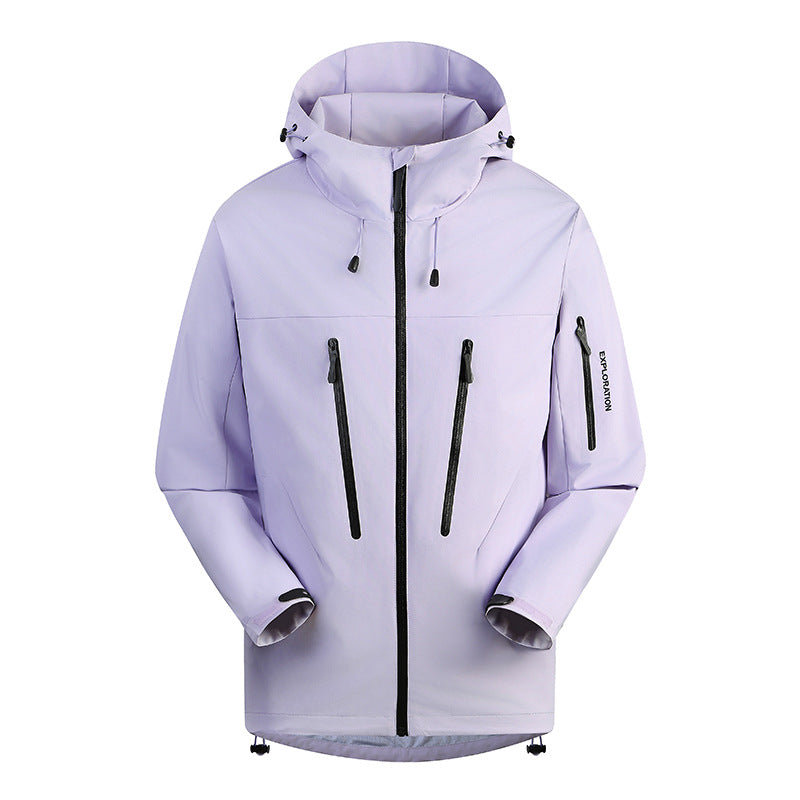 Herren Dreilagige atmungsaktive Hardshell-Outdoorjacke mit Kapuze und verschweißten Nähten Echo Archiv
