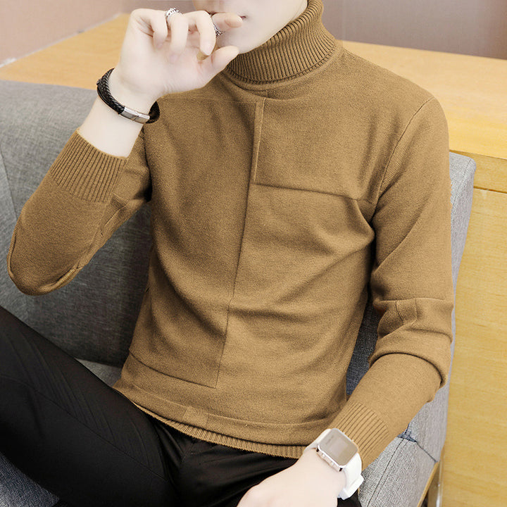 Herren Rollkragenpullover mit Strukturdesign Echoarchiv