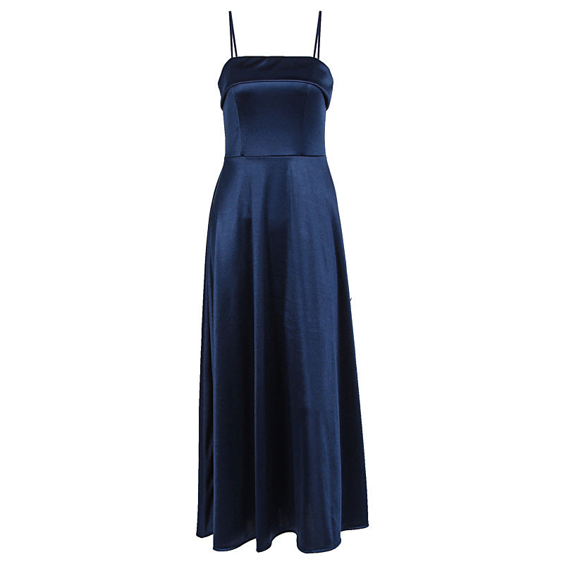 Damen Abendkleid mit feinen Spaghettiträgern und fließendem Rock Echo Archiv