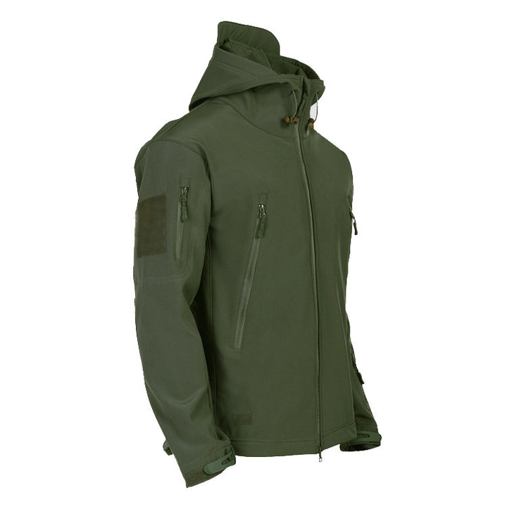 Herren taktische Softshelljacke mit Kapuze, Tarnmuster und ergonomischem Stretchschnitt Echo Archiv