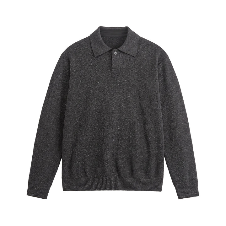 Herren Strick-Poloshirt mit strukturiertem Garn und relaxed Fit Echoarchiv