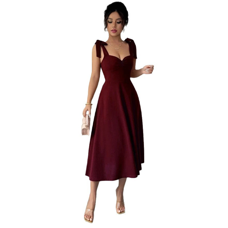 Damen Midi Kleid mit süßen Schleifenärmel Echo Archiv