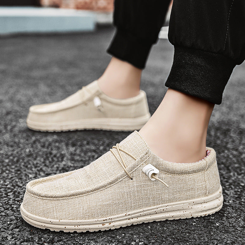 Unisex nan melierter Strick-Mokassin-Slipper mit elastischem Kordelzug und gedämpfter EVA-Laufsohle Echo Archiv