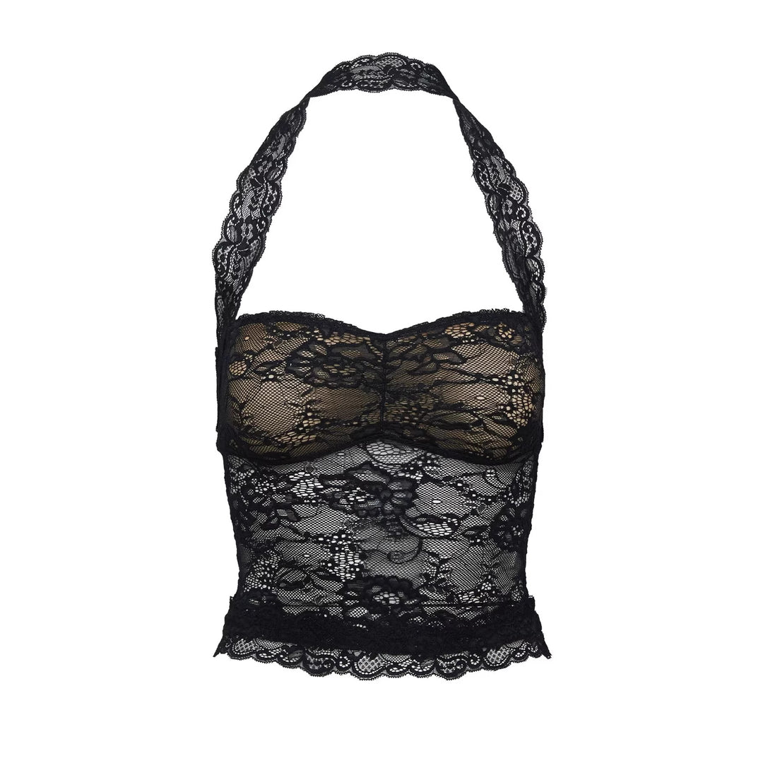 Damen Spitzen-Bustier mit romantischem Häkelmuster und verstellbaren Trägern Echo Archiv